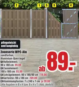 B1 Discount Baumarkt Zaunserie WPC-Alu Angebot
