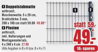 B1 Discount Baumarkt Doppelstabmatte Angebot
