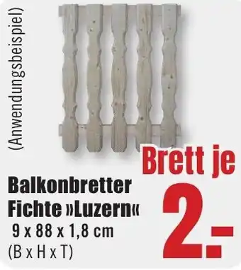 B1 Discount Baumarkt Balkonbretter Fichte Luzern Angebot
