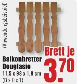 B1 Discount Baumarkt Balkonbretter Douglasie Angebot