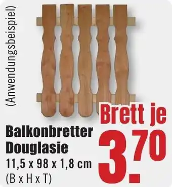 B1 Discount Baumarkt Balkonbretter Douglasie Angebot