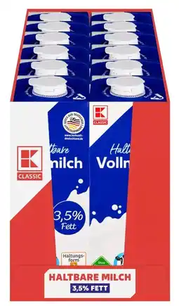 Kaufland K-Classic Haltbare Vollmilch Angebot