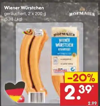 Netto Marken-Discount Wiener Würstchen 2x200g Angebot