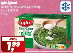 Simmel iglo Spinat Angebot