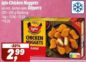 Simmel iglo Chicken Nuggets oder Dippers Angebot