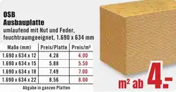 B1 Discount Baumarkt OSB Ausbauplatte Angebot