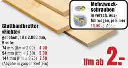 B1 Discount Baumarkt Glattkantbretter Fichte Angebot