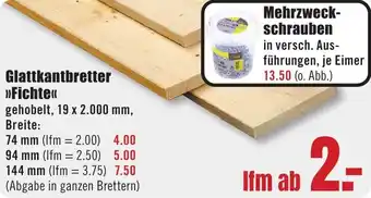 B1 Discount Baumarkt Glattkantbretter Fichte Angebot