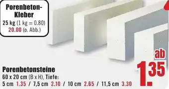 B1 Discount Baumarkt Porenbetonsteine Angebot