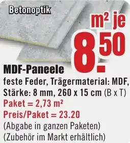 B1 Discount Baumarkt MDF-Paneele Angebot