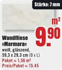 B1 Discount Baumarkt Wandfliese Marmara Angebot