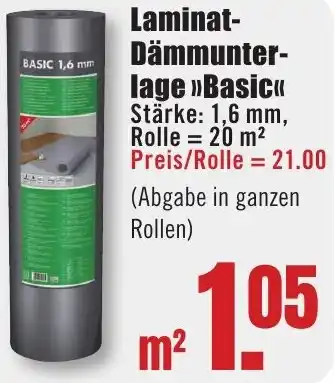 B1 Discount Baumarkt Laminat Dämmunterlage Basic Angebot