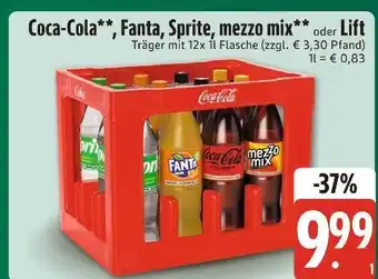 Edeka Xpress Coca-cola oder fanta oder sprite oder mezzo mix oder lift Angebot