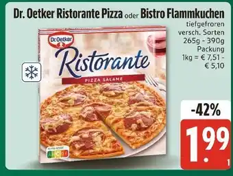 Edeka Xpress Dr. oetker ristorante pizza oder bistro flammkuchen Angebot