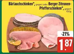 Edeka Xpress Bärlauchschinken oder berger zitronen-pfefferschinken Angebot