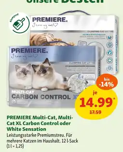 Fressnapf Premiere multi-cat, multi-cat xl carbon control oder white sensation Angebot