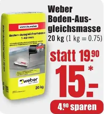 B1 Discount Baumarkt Weber Boden-Ausgleichsmasse Angebot