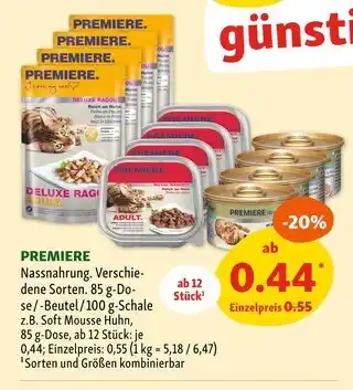 Fressnapf Premiere deluxe ragout adult Angebot