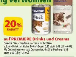Fressnapf Premiere drinks und creams Angebot