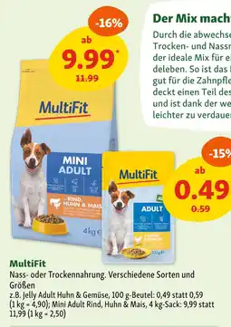 Fressnapf Multifit jelly adult huhn & gemüse Angebot