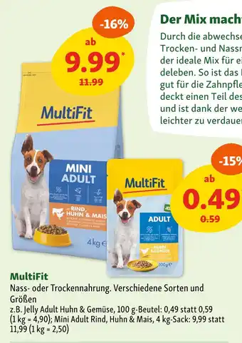 Fressnapf Multifit jelly adult huhn & gemüse Angebot