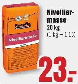 B1 Discount Baumarkt Racofix Nivelliermasse Angebot