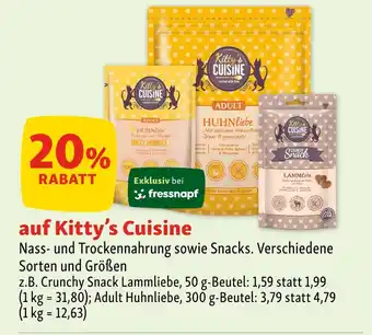 Fressnapf Kitty's cuisine crunchy snack lammliebe Angebot