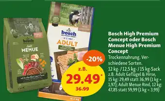 Fressnapf Bosch high premium concept oder menue high premium concept Angebot