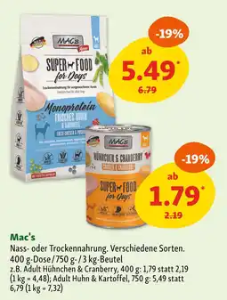 Fressnapf Mac's nass- oder trockennahrung Angebot