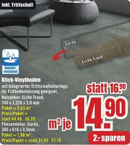 B1 Discount Baumarkt Klick-Vinylboden Angebot