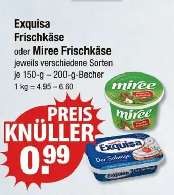 V Markt Exquisa exquisa frischkäse oder miree frischkäse Angebot