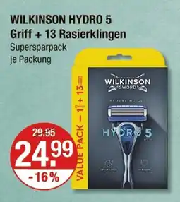 V Markt Wilkinson sword wilkinson hydro 5 griff + 13 rasierklingen Angebot