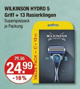 V Markt Wilkinson sword wilkinson hydro 5 griff + 13 rasierklingen Angebot