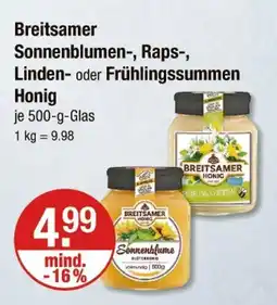 V Markt Breitsamer sonnenblumen honig Angebot
