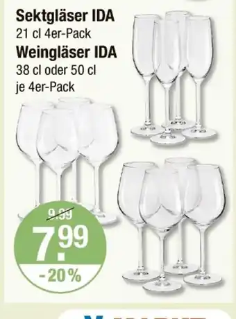 V Markt Ida sektgläser oder weingläser Angebot