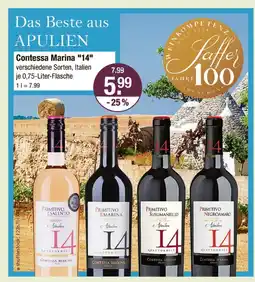 V Markt Contessa marina primitivo di salento rosato Angebot
