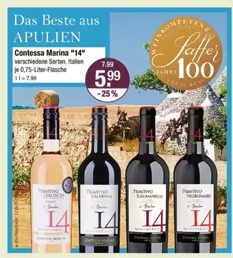 V Markt Contessa marina primitivo di salento rosato Angebot