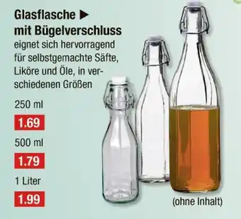V Markt Glasflasche mit bügelverschluss Angebot