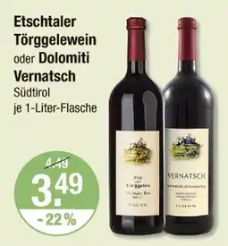 V Markt Etschtaler törggelenwein oder dolomiti vernatsch Angebot