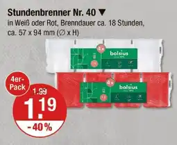 V Markt Bolsius stundenbrenner nr. 40 Angebot