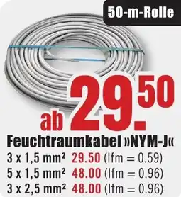 B1 Discount Baumarkt Feuchtraumkabel NYM-J Angebot