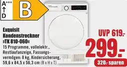 B1 Discount Baumarkt Exquisit Kondenstrockner TK 810-060 Angebot