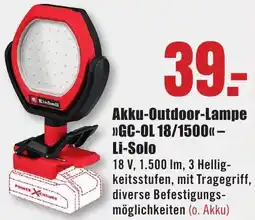 B1 Discount Baumarkt Einhell Akku-Outdoor-Lampe Angebot