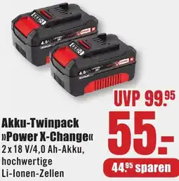 B1 Discount Baumarkt Einhell Akku-Twinpack Power X-Change Angebot