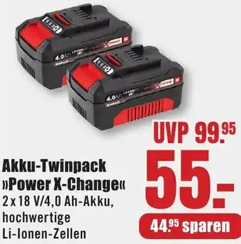 B1 Discount Baumarkt Einhell Akku-Twinpack Power X-Change Angebot
