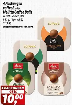 Simmel coffeeB oder Melitta Coffee Balls Angebot