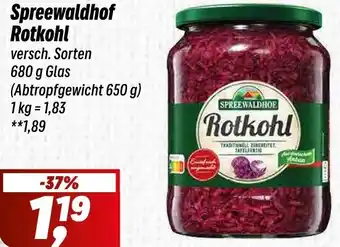 Simmel Spreewaldhof Rotkohl Angebot