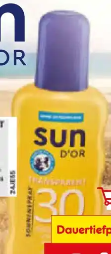 Netto Marken-Discount Sun D'Or Transparentes Sonnenspray LSF 30 Angebot