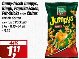 Simmel funny-frisch Jumpys, Ringli, Paprika Ecken, Frit-Sticks oder Chitos Angebot