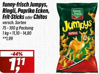 Simmel funny-frisch Jumpys, Ringli, Paprika Ecken, Frit-Sticks oder Chitos Angebot